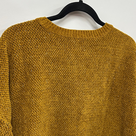 Eileen Fisher Mustard Crew Neck Sweater textured M - Picture 8 of 8